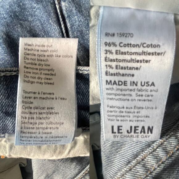 Le Jean Remy Flare Jeans in Indigo Dancer Blue Size 31 - Picture 10 of 11